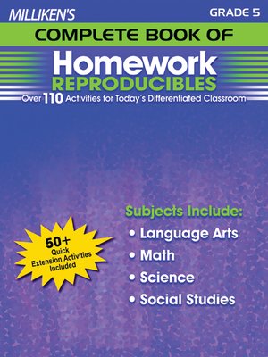 cover image of Milliken's Complete Book of Homework Reproducibles - Grade 5